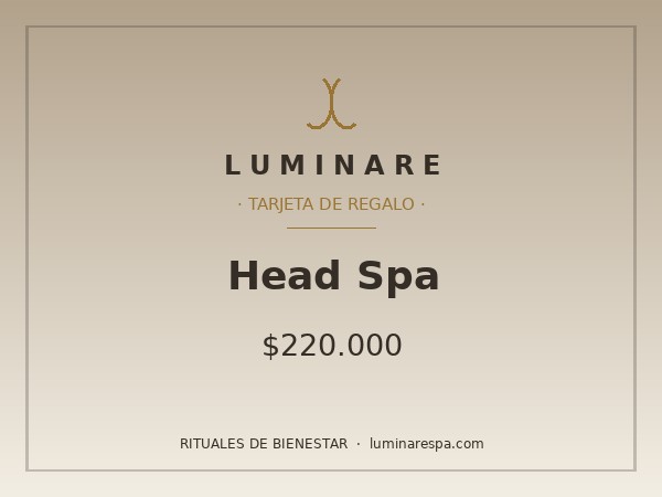 Tarjeta regalo · Head Spa